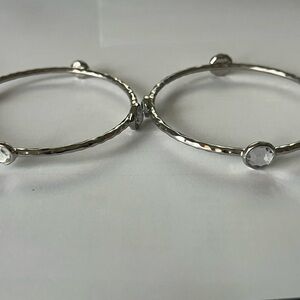 Chico’s Elegant Silver Bangle Bracelets